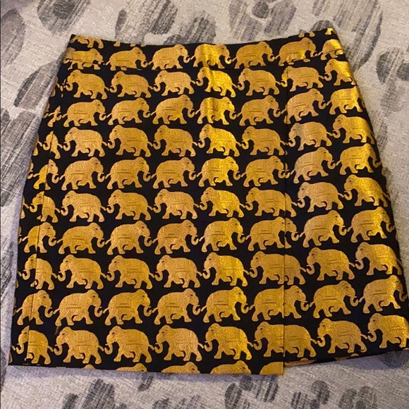 J. Crew Dresses & Skirts - J. Crew Black and Gold Elephant Skirt